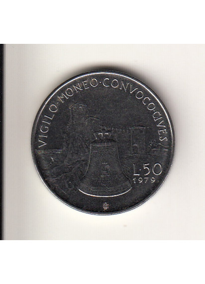1979 50 Lire Acmonital La Campana dell'Arengo Fior di Conio San Marino